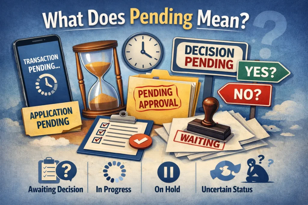 What Does Pending Mean