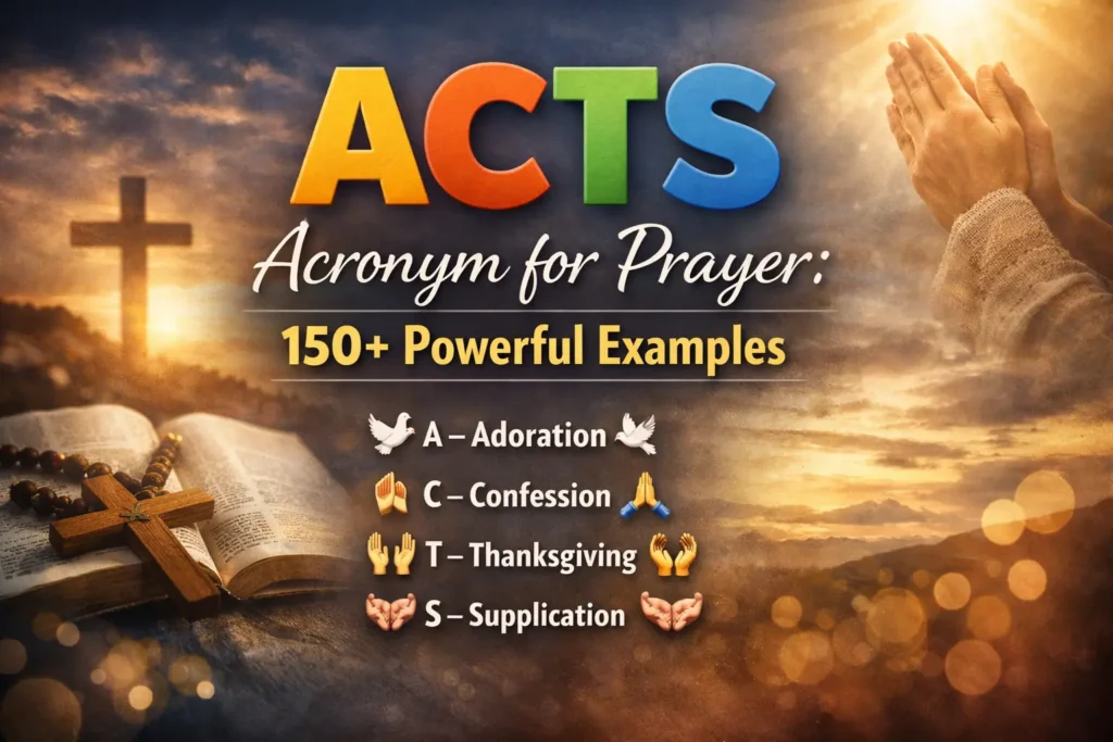 ACTS Acronym for Prayer
