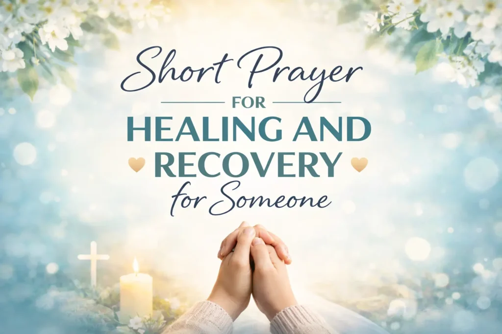 short prayer for healing and recovery for someone