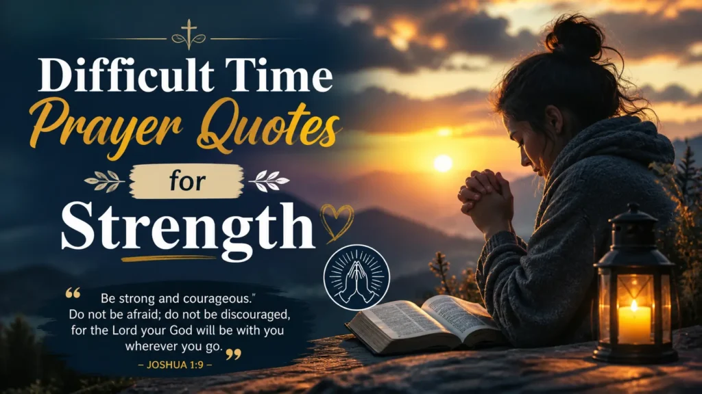 Difficult Time Prayer Quotes for Strength