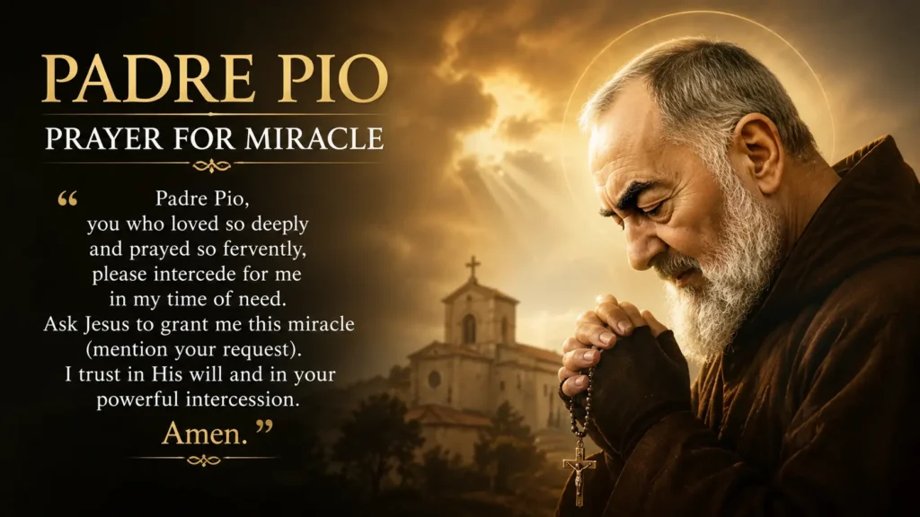 Padre Pio Prayer for Miracle