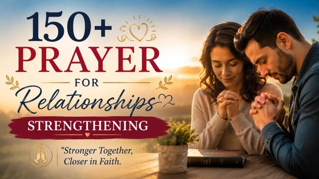 Prayer for Relationships Strengthening
