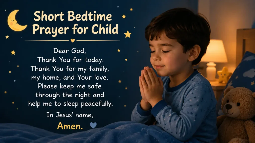 Short Bedtime Prayer for Child