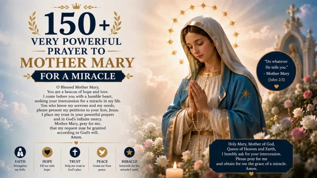 Very Powerful Prayer to Mother Mary for a Miracle