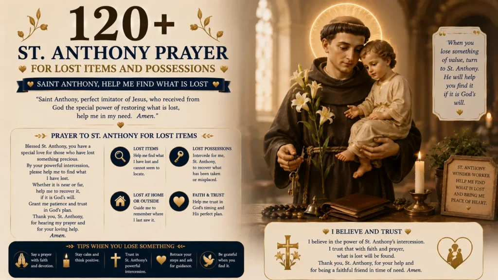 St. Anthony Prayer for Lost Items