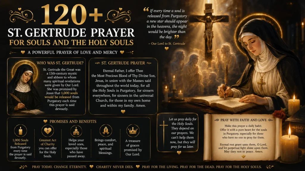 St. Gertrude Prayer for Souls