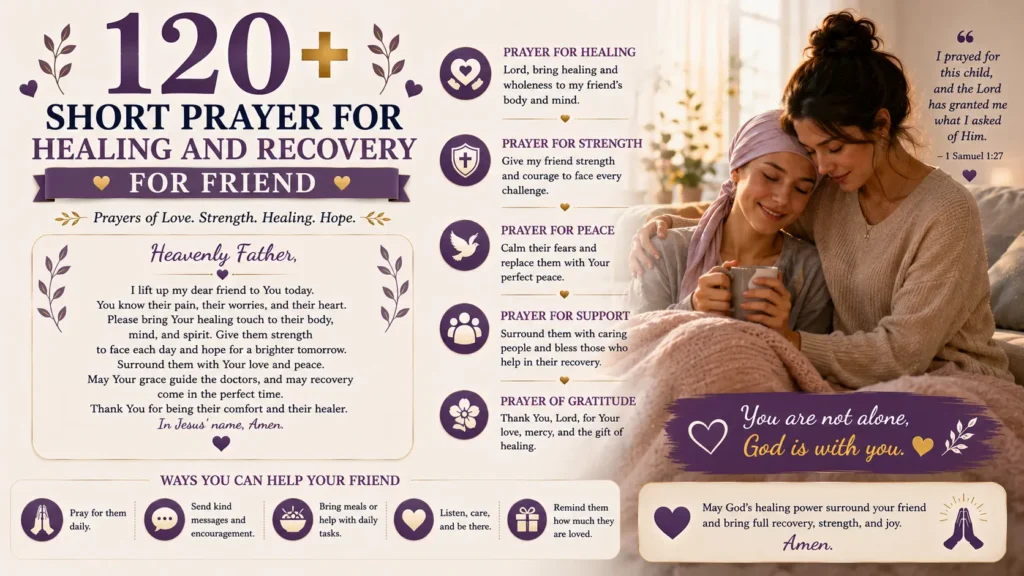 short Prayer for Healing and Recovery for Friend